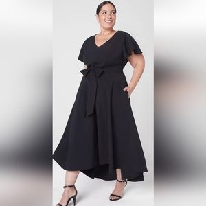 Lane Bryant Hi-Low Black Midi Dress